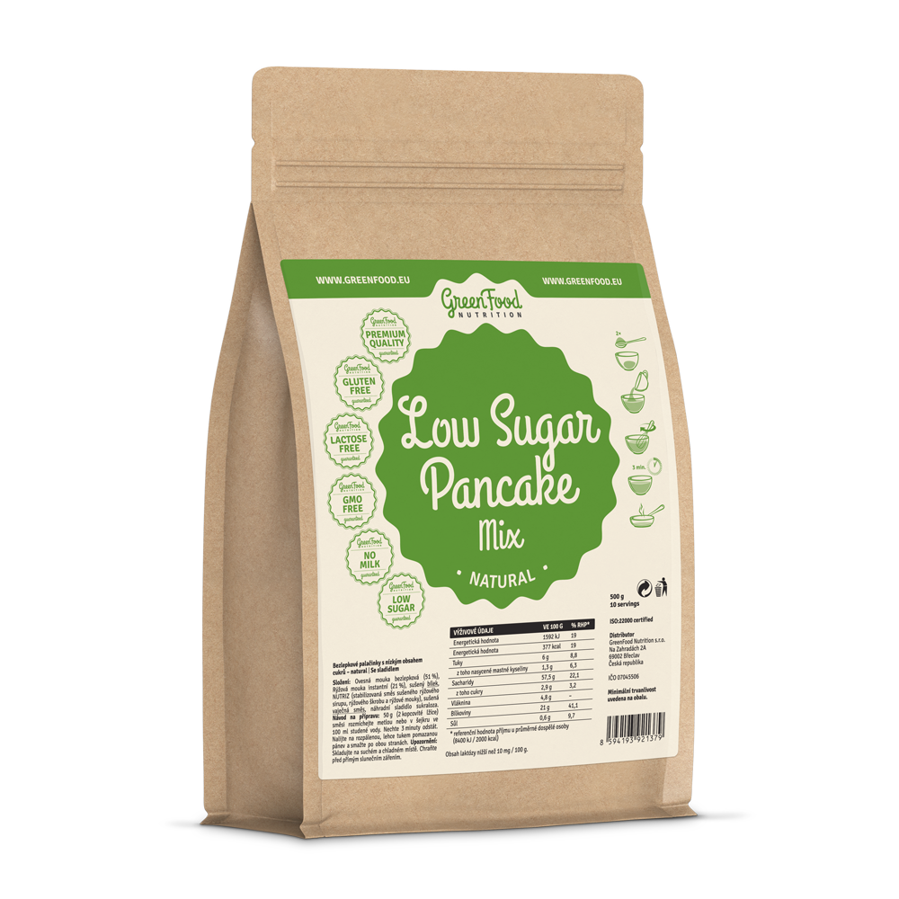 GreenFood Nutrition Low Sugar Pancake Natural 500g