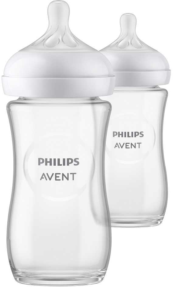 Philips AVENT Fľaša Natural Response sklenená 240 ml, 1m 2 ks