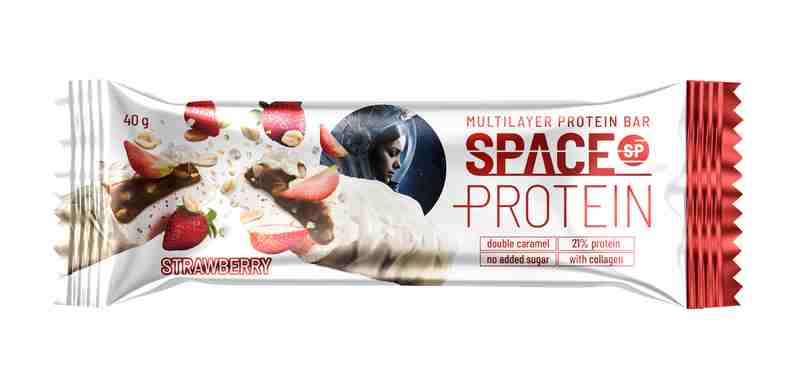 Space Protein MULTILAYER White Strawberry