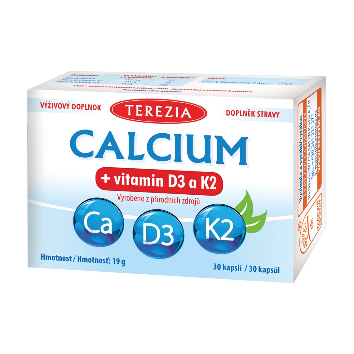 TEREZIA CALCIUM  vitamín D3 a K2