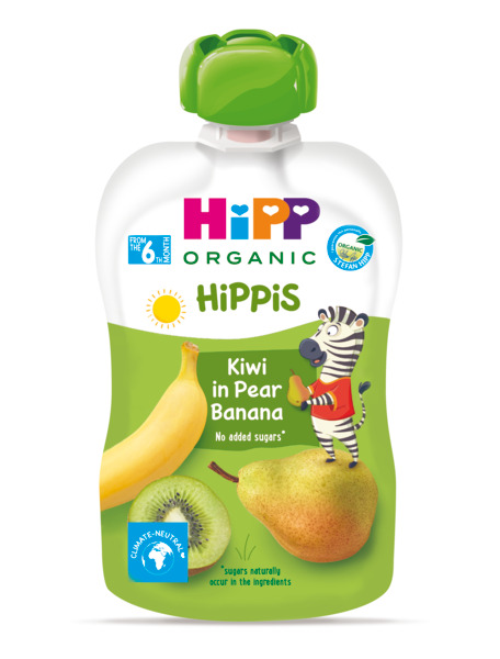HiPP HiPPis 100 percent Ovocie Hruška Banán Kiwi
