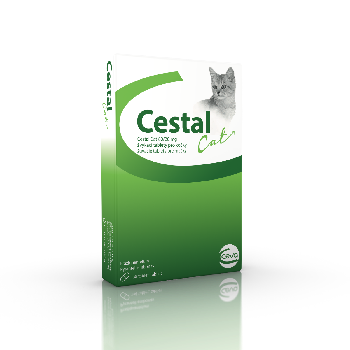Cestal Cat žuvacie tablety pre mačky, 8 tabliet