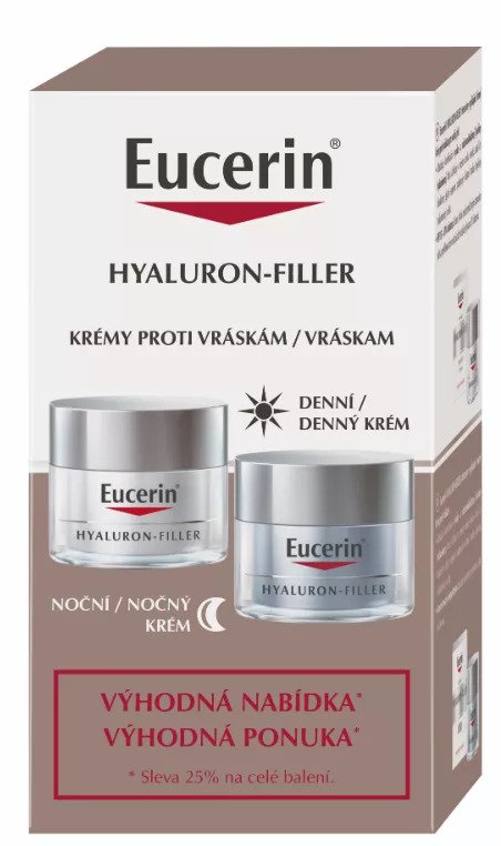 Eucerin HYALURON-FILLER  3x EFFECT Denný krém SPF 15  Nočný krém