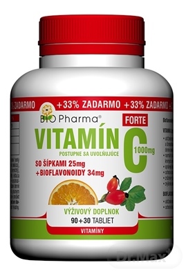 BIO Pharma Vitamín C so šípkami 1000 mg FORTE