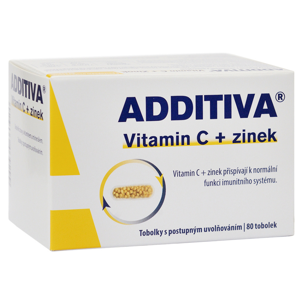 ADDITIVA Vitamín C  Zinok 80 kapsúl