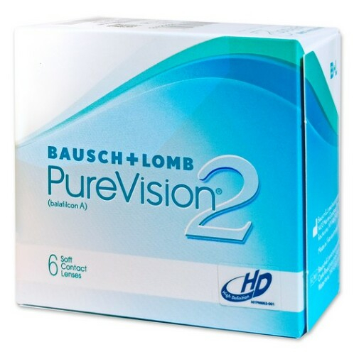 BAUSCH  LOMB PureVision 2 HD Mesačné kontaktné šošovky 6 kusov, Počet dioptrií: -10, Počet ks: 6 ks, Priemer: 14,0, Zakrivenie: 8,6