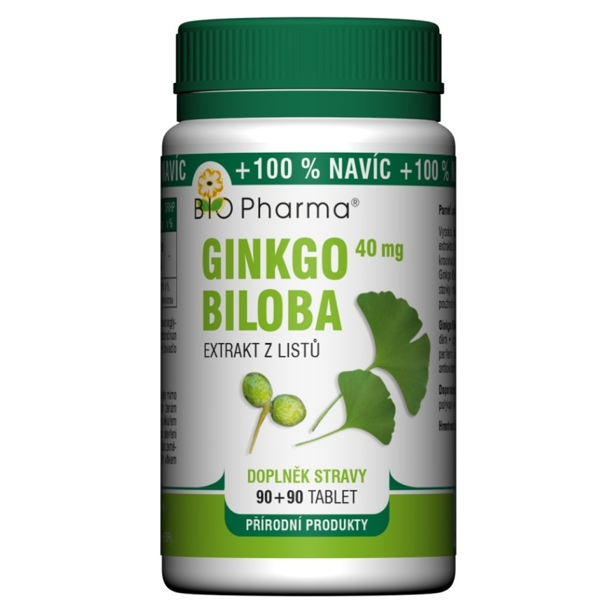 BIO PHARMA Ginkgo Biloba extrakt 40 mg 9090 tabliet