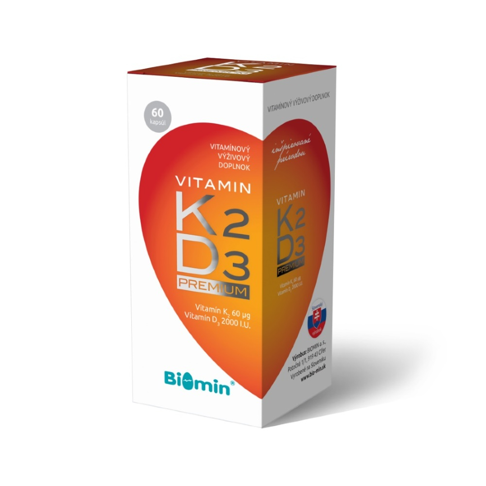 BIOMIN Vitamin K2  Vitamin D3 2000.I.U. Premium 60 kapsúl