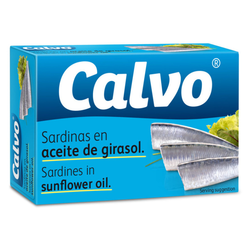 CALVO Sardinky v slnečnicovom oleji 120 g