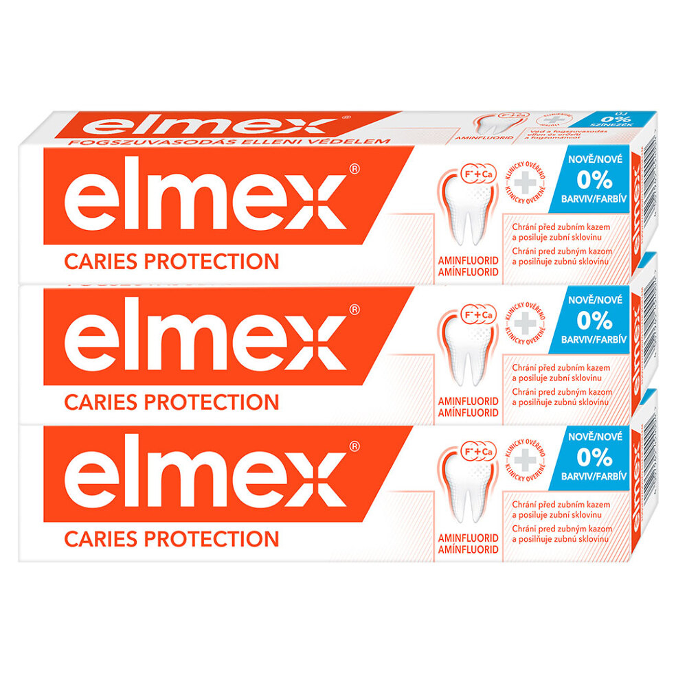 ELMEX Caries Protection zubná pasta proti zubnému kazu 3 x 75 ml