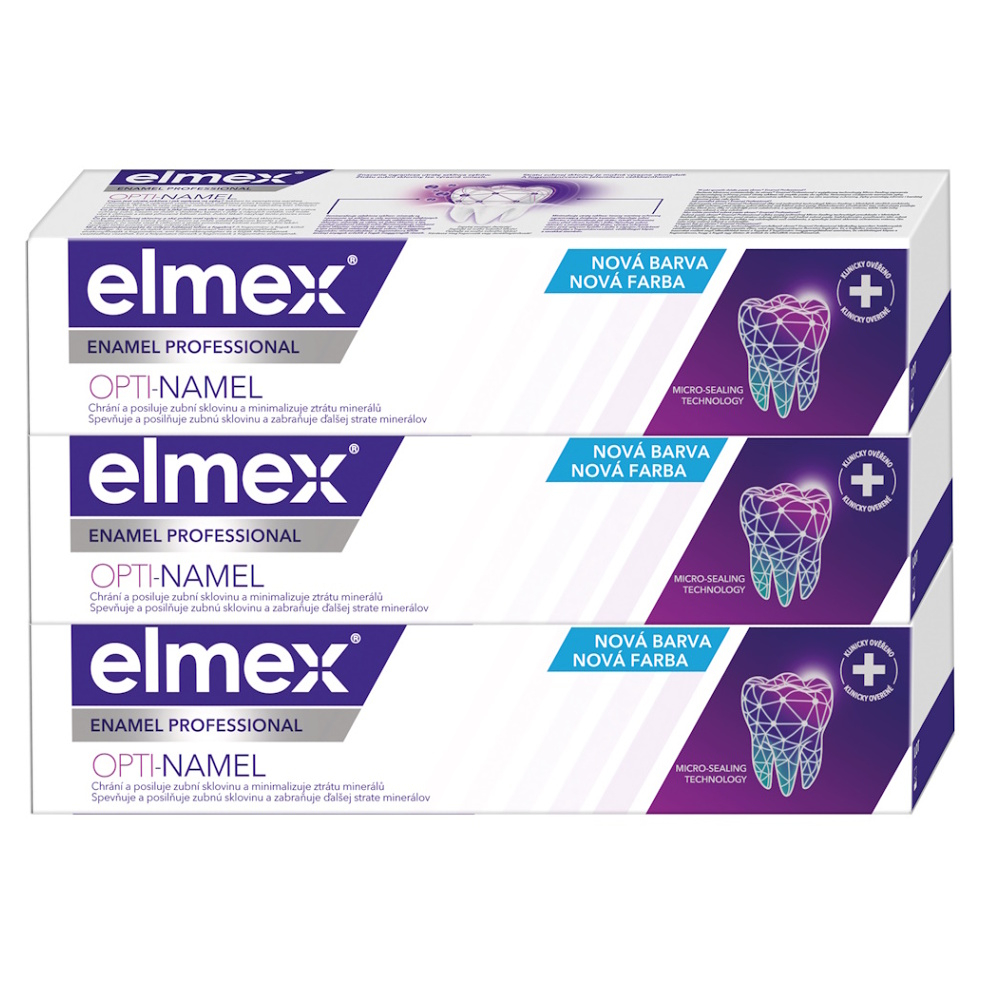 ELMEX Opti-Namel Professional  zubná pasta 3 x 75 ml