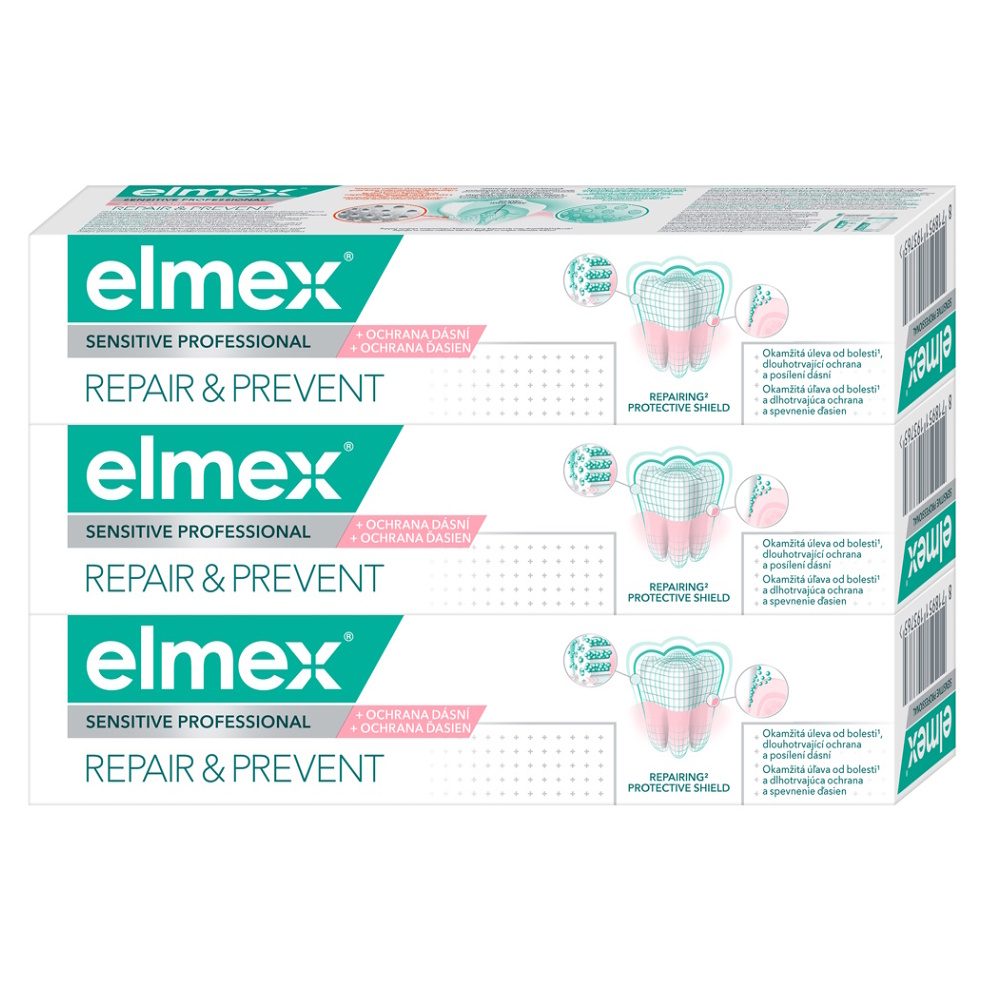 ELMEX Sensitive Professional Repair  Prevent Zubná pasta 3 x 75 ml