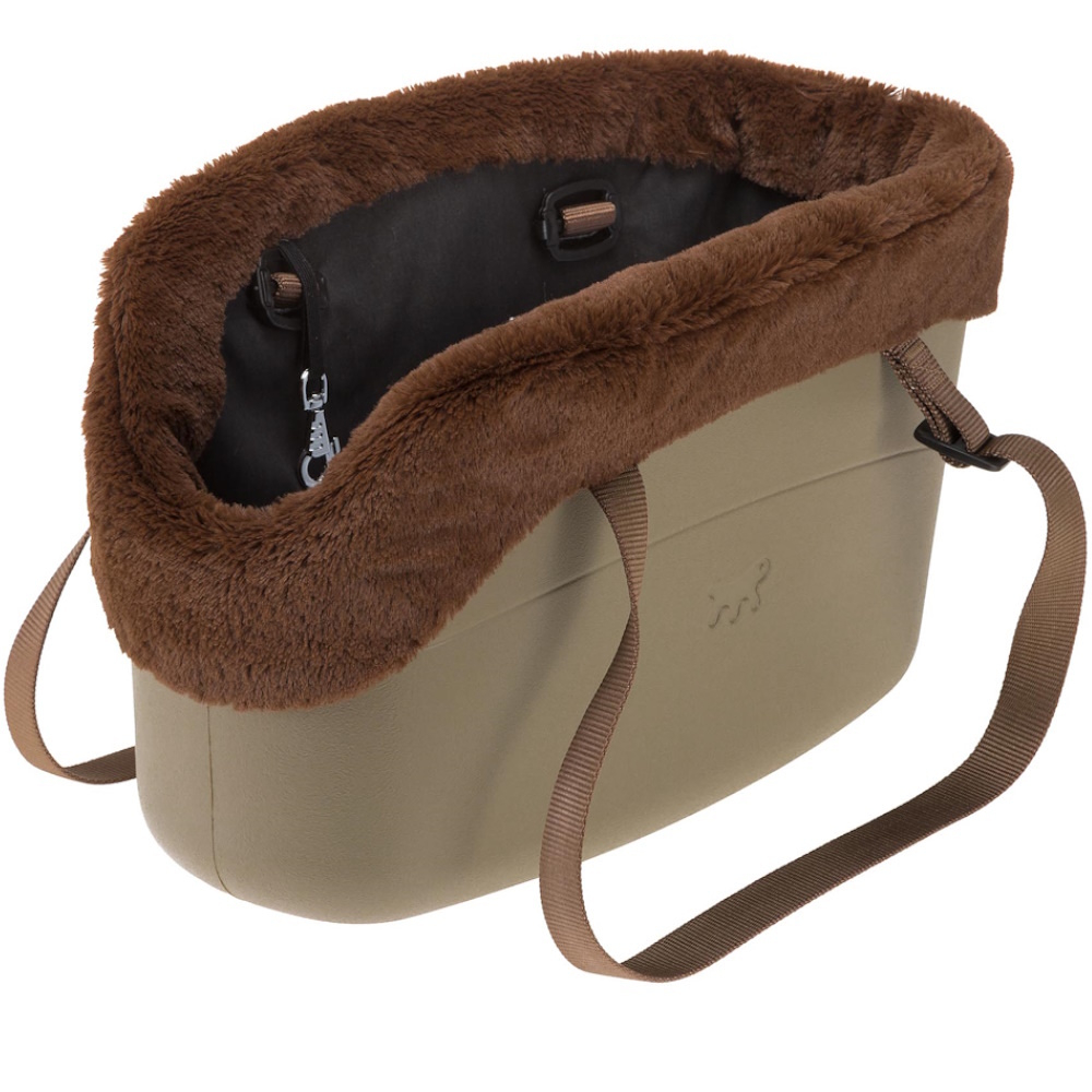 FERPLAST WithMe Winter cestovná taška na psa do 8 kg hnedá 43x21x27 cm