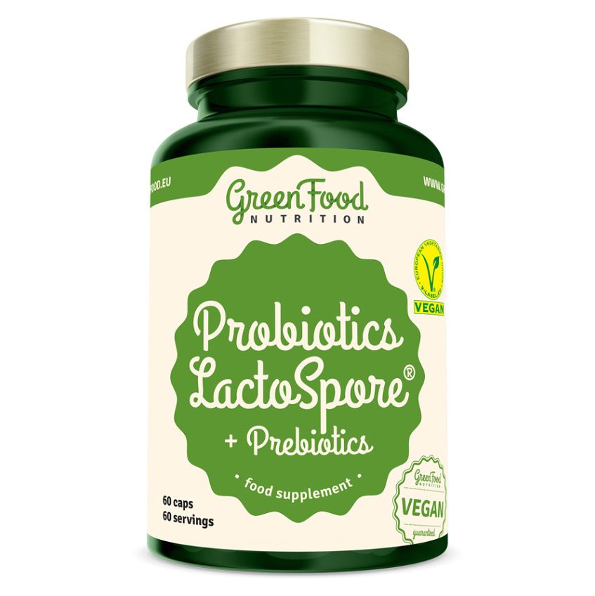 GREENFOOD NUTRITION Probiotiká lactospore  prebiotiká 60 kapsúl