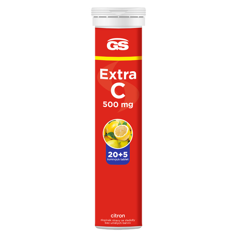 GS Extra C 500 mg citrón 20  5 šumivých tabliet