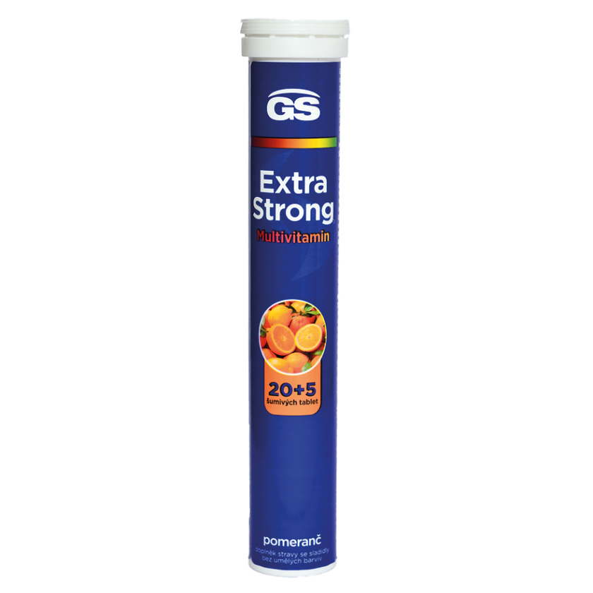 GS Extra strong multivitamín pomaranč 20  5 šumivých tabliet