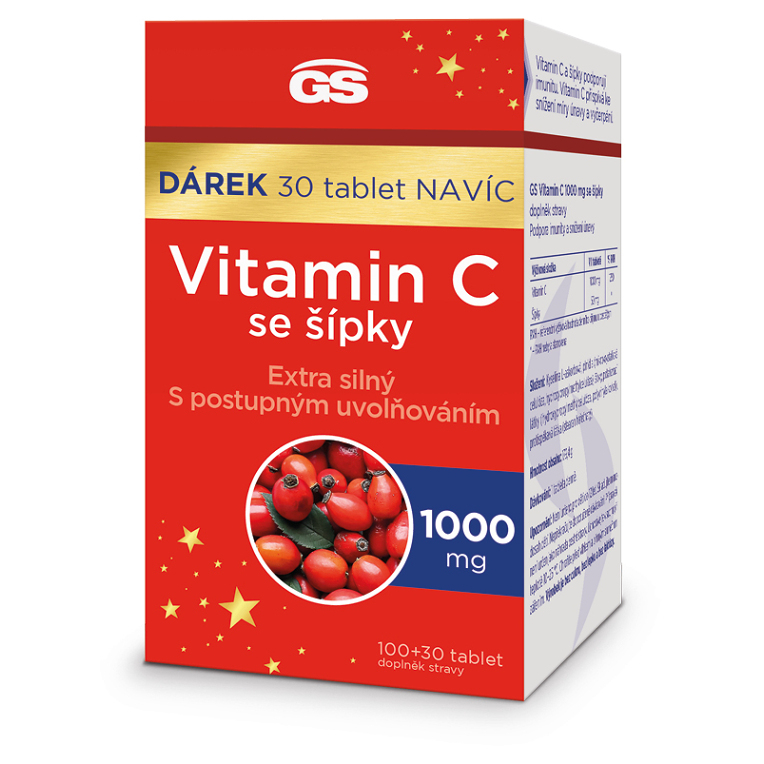 GS Vitamín C so šípkami 1000 mg 100  30 tabliet NAVYŠE