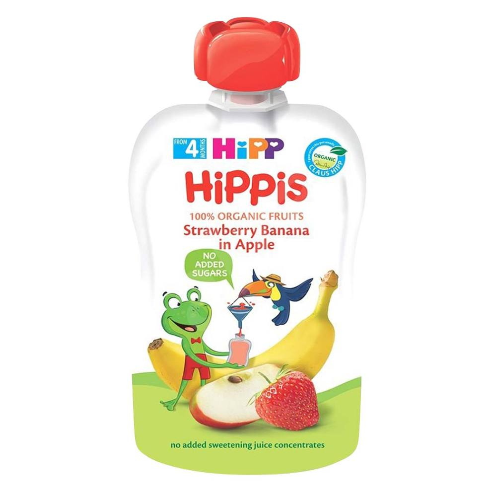 HiPP BIO 100 percent ovocie Jablko-Banán-Jahoda 100 g