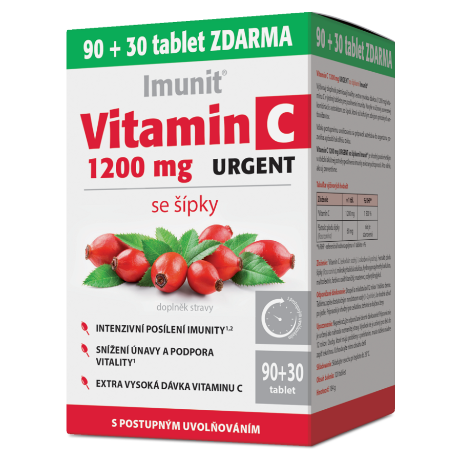 IMUNIT Vitamín C 1200 mg urgent so šípkami 90  30 tabliet