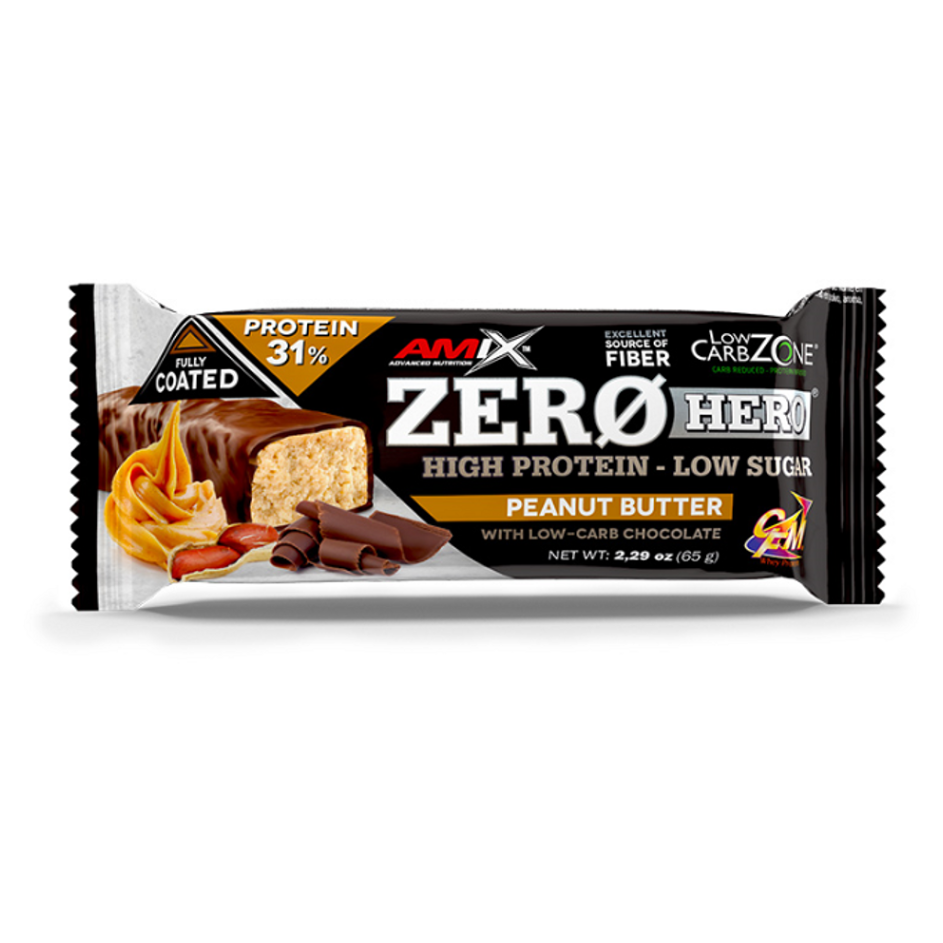 AMIX Zero hero 31 percent protein bar arašidové maslo 65 g