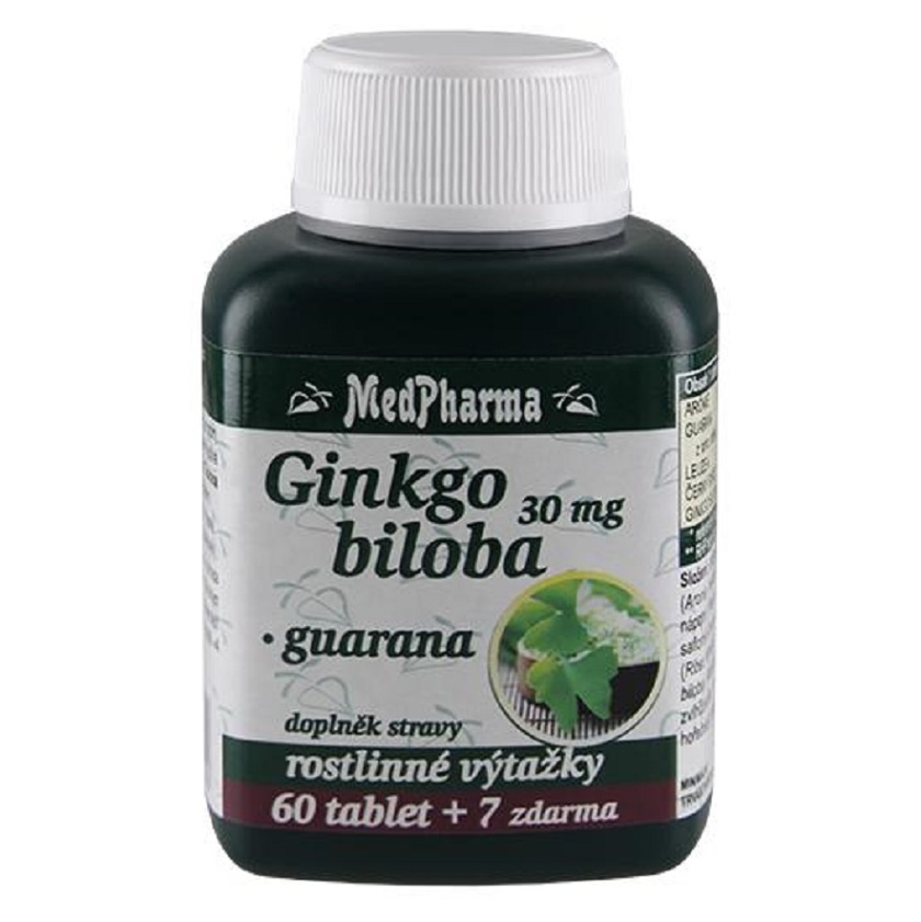 MEDPHARMA Ginkgo biloba 30 mg  guarana 67 tabliet