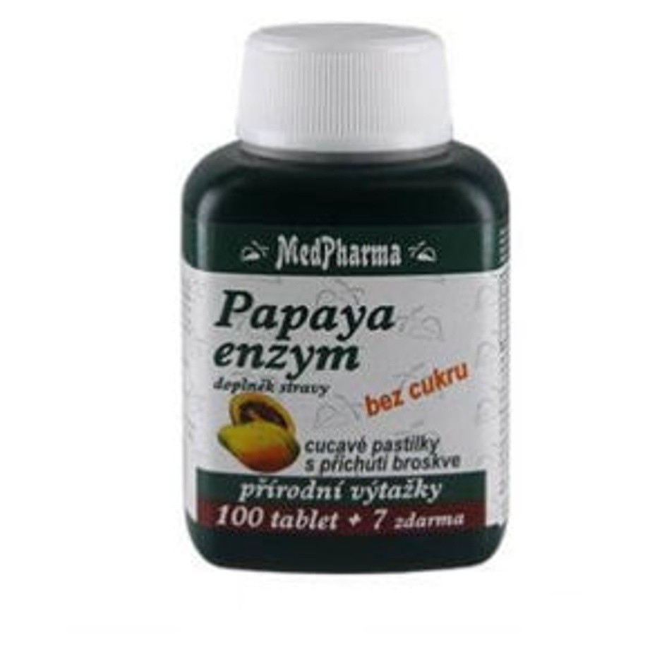 MEDPHARMA Papaya enzým cmúľavé pastilky 107 tabliet