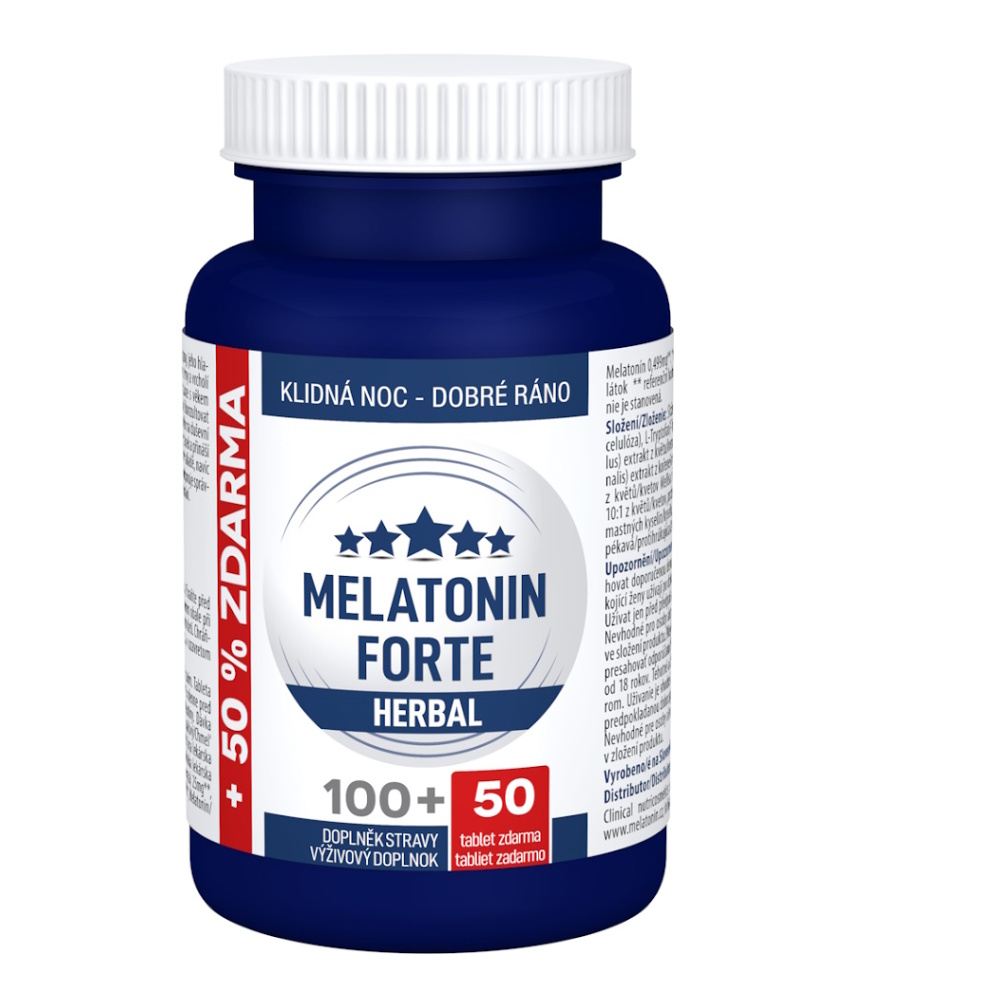 CLINICAL Melatonín forte herbal 100  50 tabliet ZADARMO