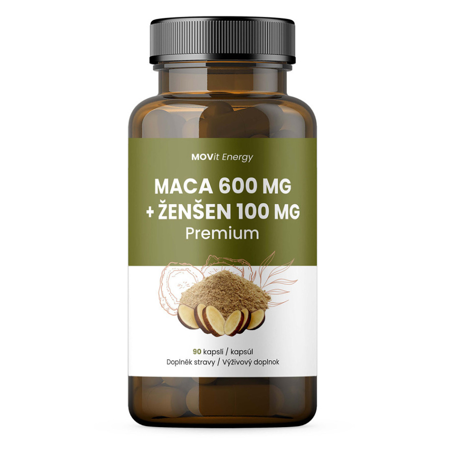 MOVIT ENERGY Maca 600 mg  ženšen 100 mg 90 kapsúl