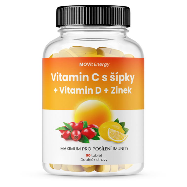 MOVIT ENERGY Vitamín C 1200 mg  Vitamín D  Zinok 90 tabliet