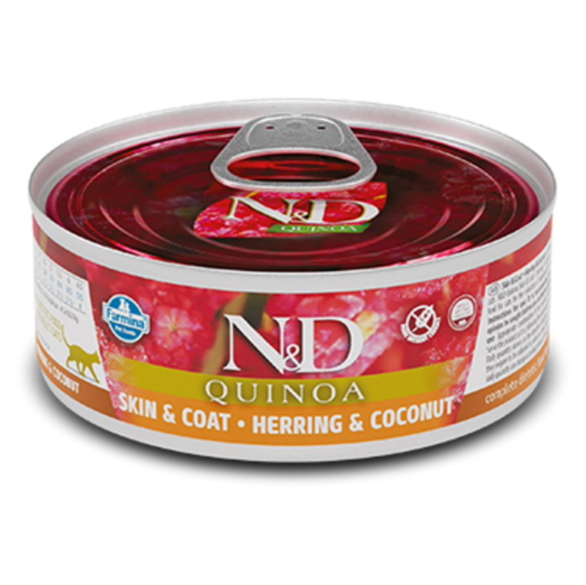 ND Quinoa Herring  Coconut Adult pre dospelé mačky 80 g