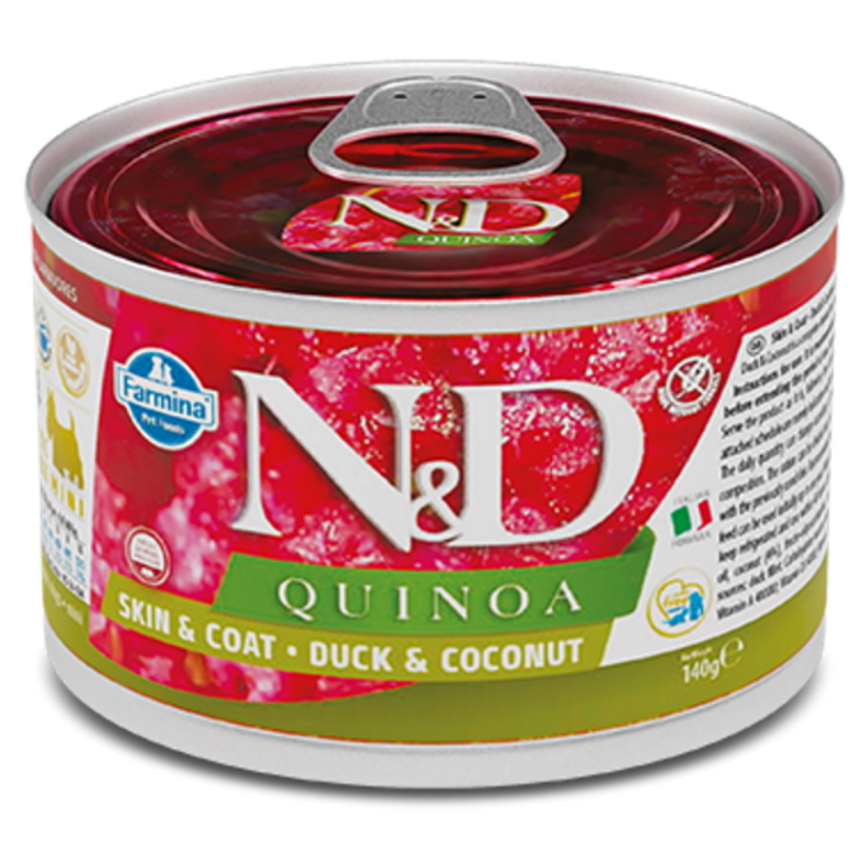 ND Quinoa Duck  Coconut Adult Mini pre malé plemená psov 140 g