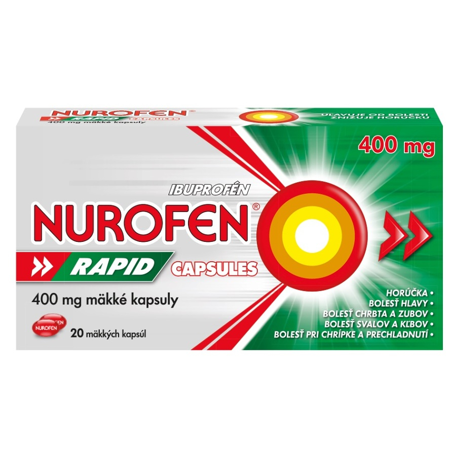 NUROFEN Rapid 400 mg 20 mäkkých kapsúl