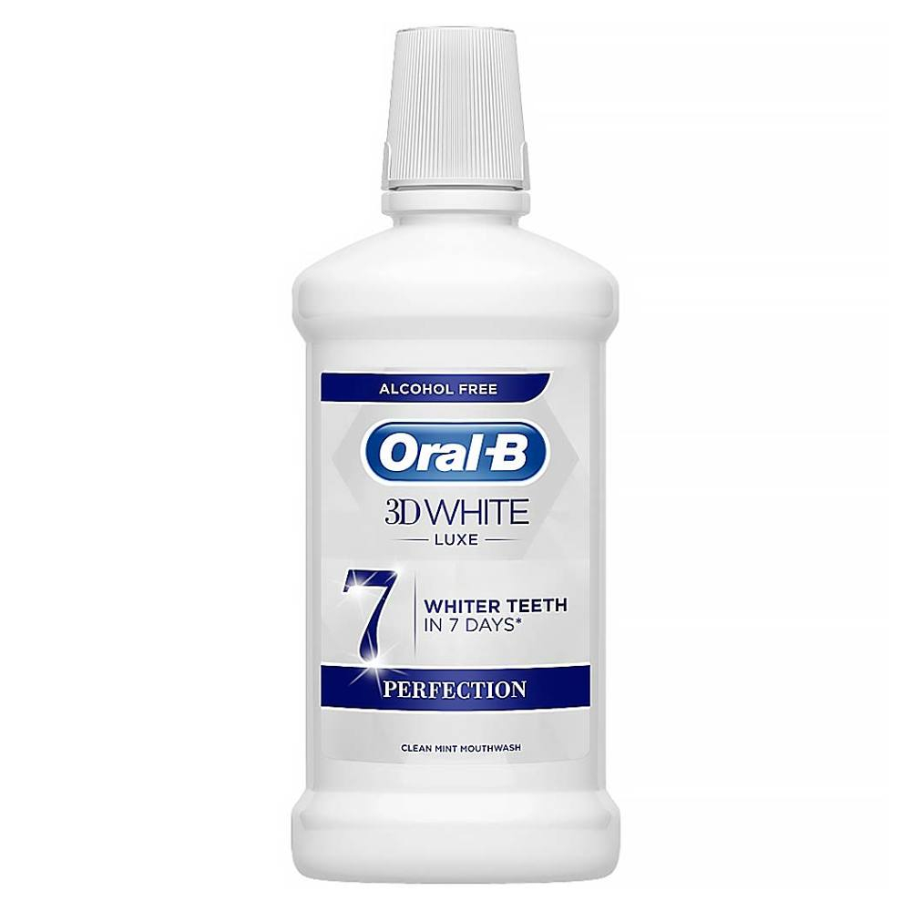 ORAL-B 3D White Luxe Perfection Ústna Voda bez alkoholu 500 ml