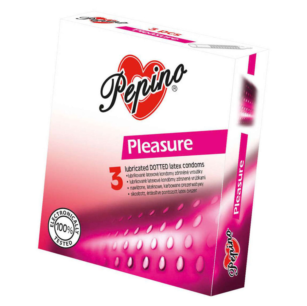 PEPINO prezervatívy kondómy pleasure 3 kusy