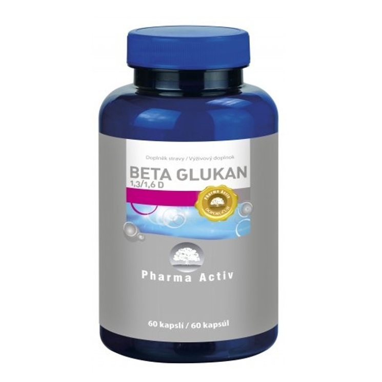 PHARMA ACTIV Beta glukán 1,31,6 D čistý extrakt 60 kapsúl