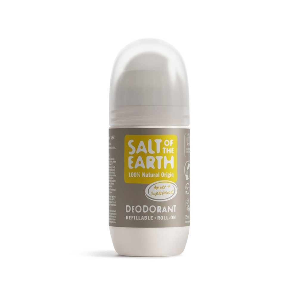 SALT OF THE EARTH Prírodný Deo Roll-on Amber  Santalwood 75 ml