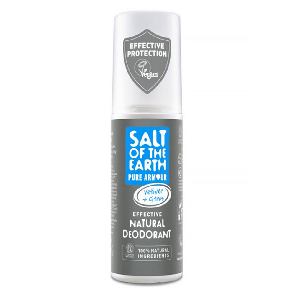 SALT OF THE EARTH Prírodný minerálny dezodorant spray Pure Armour Vetiver  Citrus pre mužov 100 ml
