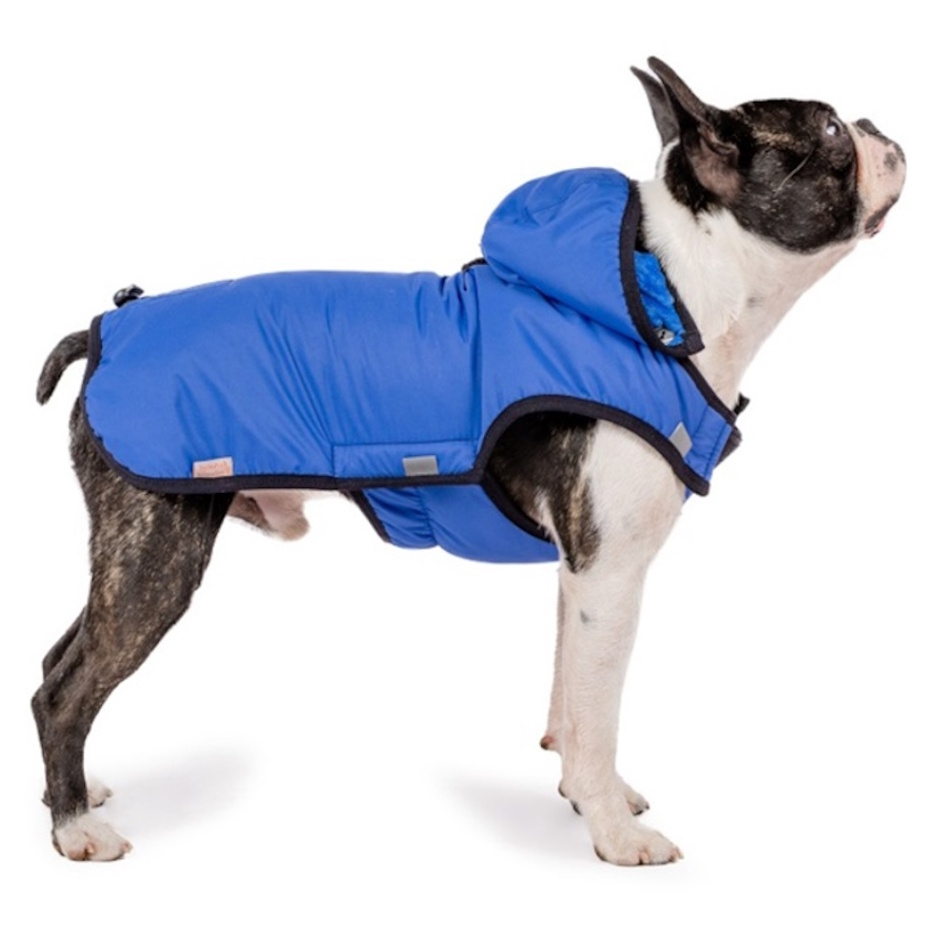 SAMOHÝL EXCLUSIVE Pastel Lux II Sport Zimná vesta pre psov tmavo modrá 1 ks, Veľkosť oblečku: 28