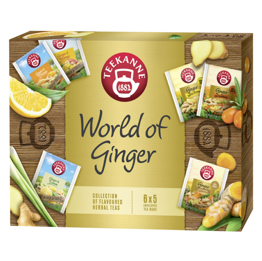 TEEKANNE World of ginger kolekcia zázvorových čajov 6 x 5 sáčkov