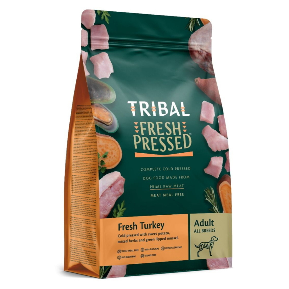 TRIBAL Fresh Pressed Turkey Adult granule pre psov 1 ks, Hmotnosť balenia (g): 2,5 kg
