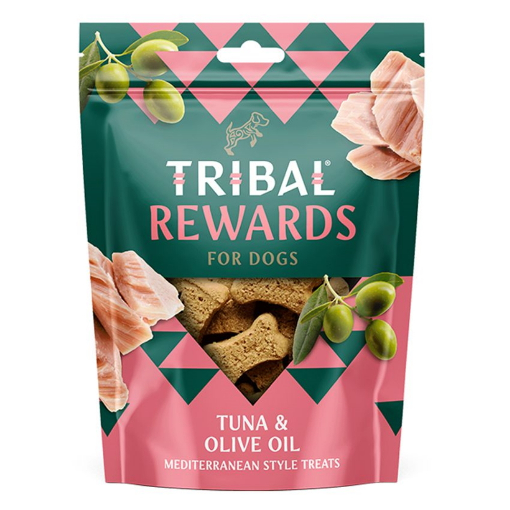 TRIBAL Rewards Tuna  Olive Oil maškrta pre psov 125 g
