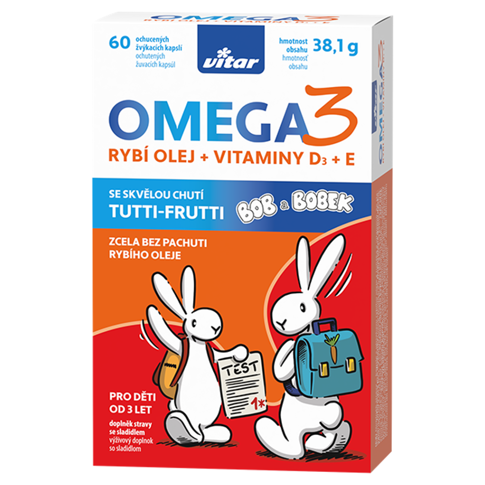 VITAR Kids omega 3  vitamín D  vitamín E 60 kapsúl