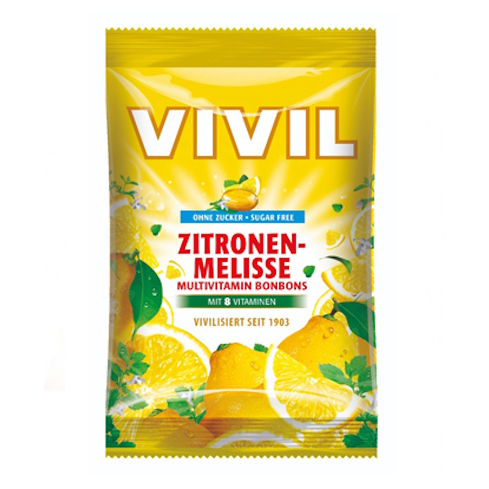 VIVIL Multivitamín citrón a medovka drops bez cukru 120 g